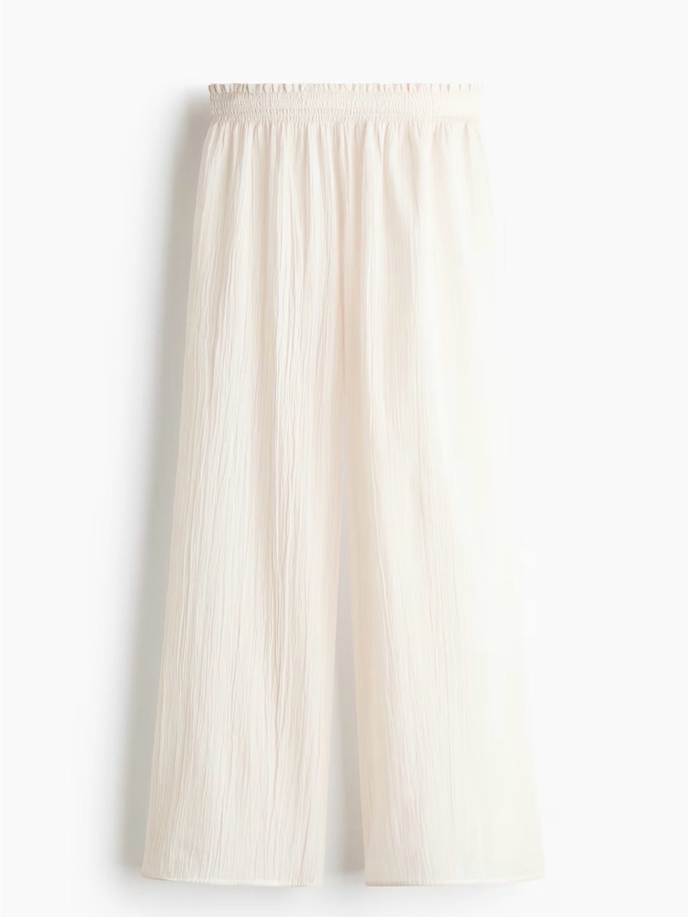 H&M Cream Crinkled Maxi Skirt with Elastic Waistband - Picture 1 of 8